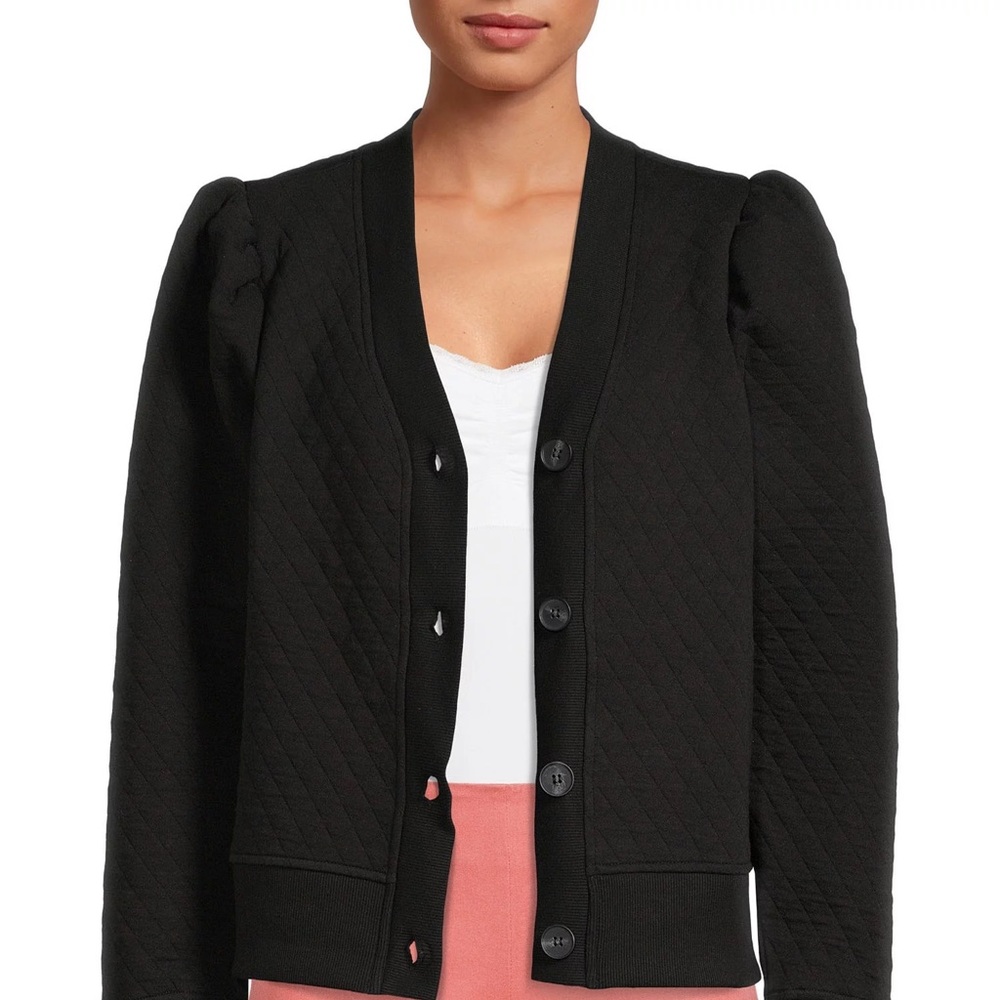 Time and Tru Quilted Cardigan